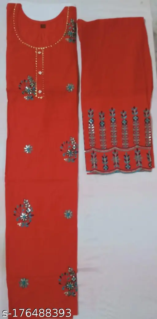 Women Kurta and Palazzo Set Rayon