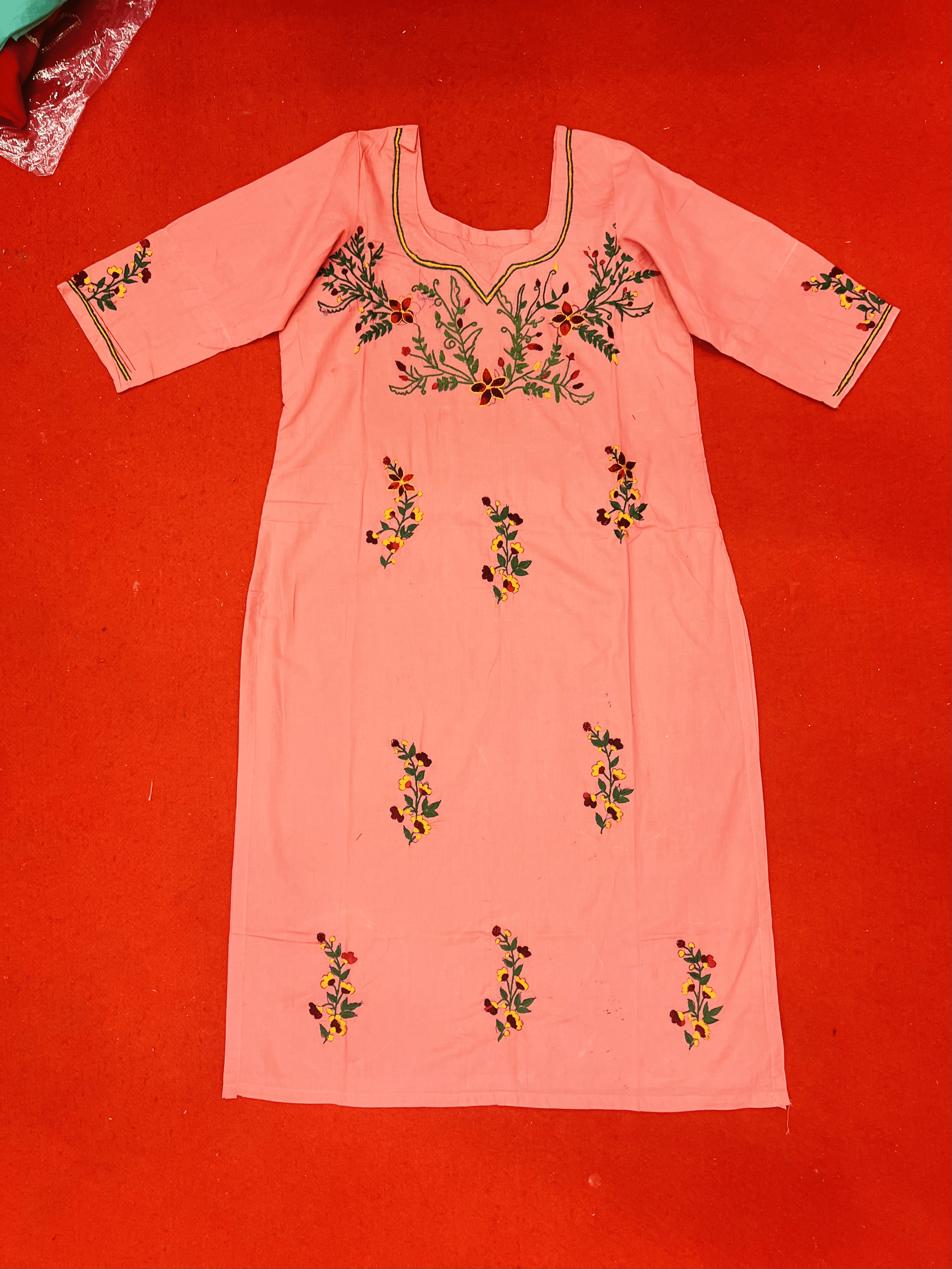 Women's Trendy Pink Frill Kurti